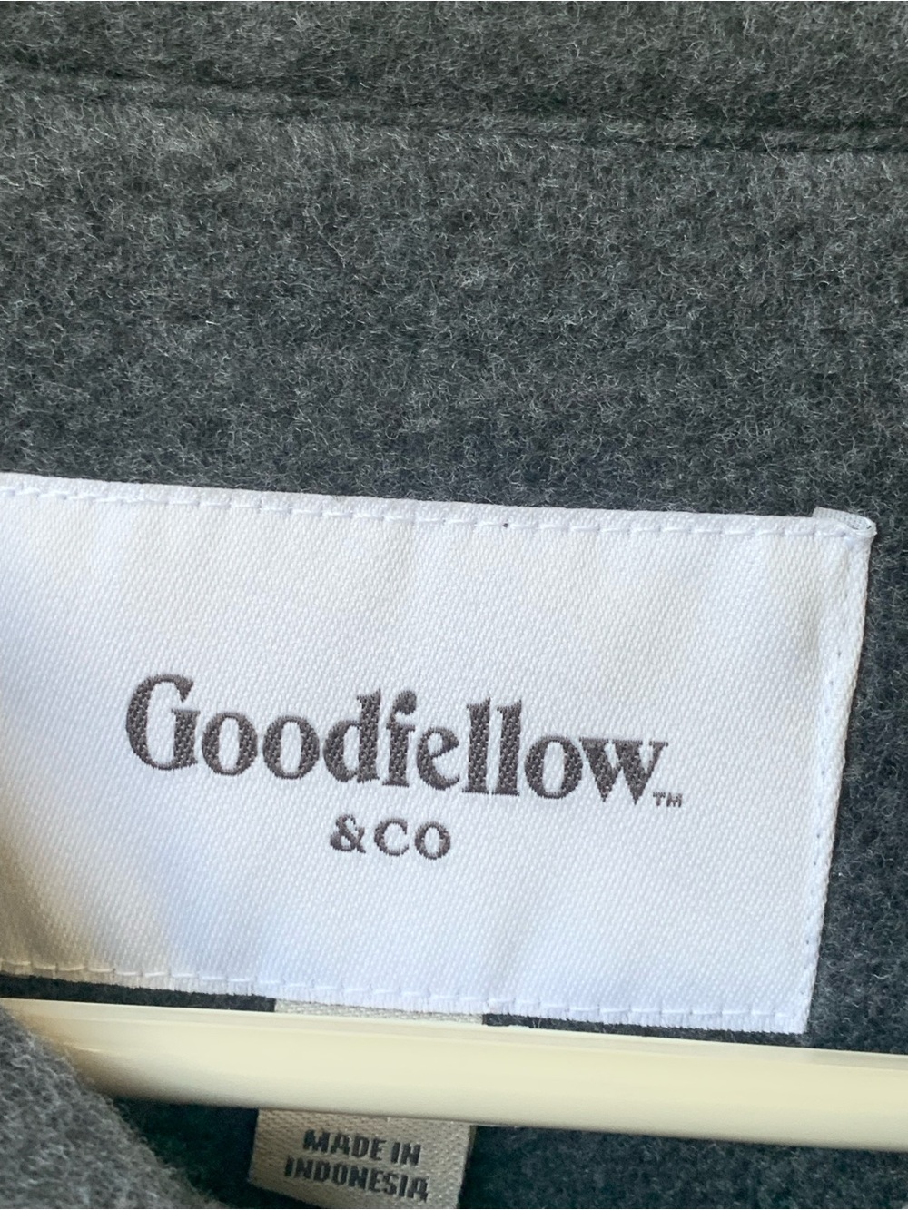 GOODFELLOW & CO Men’s Dark Charcoal Gray Soft Flannel Button Down Shirt Jacket - Picture 2 of 9